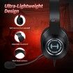 USB Wired Gaming Headset with Microphone, Headphones for PC, PS4, PS5, Mac