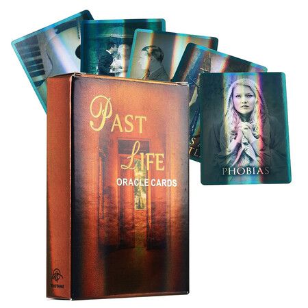 Past Life Oracle Cards with Guide Book, 44 Fortune Telling Love Tarot Cards Deck,