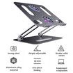 14-17.3 inches Laptop Stand with Cooling Fan Desk Portable Adjustable Foldable Computer Aluminium Desk Notebook Holder TV bed PC Lapdesk Table Stand -Gray