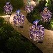 Solar Wisteria Flower Stake Lamp Outdoor Waterproof Landscape Lamp Decorative Rattan Flower Lawn Light Color Purple