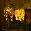 Solar Wisteria Flower Stake Lamp Outdoor Waterproof Landscape Lamp Decorative Rattan Flower Lawn Light Color Purple