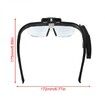 4.5X 6Amplification Ratio Adjustable Rechargeable Headband Eyeglass Magnifier 2LED Lights/USB Cable/3 Lens for Reading/Drawing