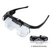 4.5X 6Amplification Ratio Adjustable Rechargeable Headband Eyeglass Magnifier 2LED Lights/USB Cable/3 Lens for Reading/Drawing