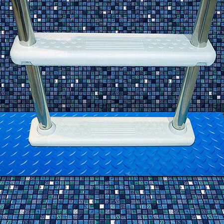 90X23CM Swimming Pool Ladder Mat - Protective Pool Ladder Pad Step Mat with Non-Slip Texture