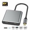 USB 3.0 to Dual HDMI Adapter - USB Type-C to HDMI Dual Monitor Display Adapter