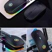 Rechargeable Ultra Thin Colorful Ergonomic Design And Comfortable Shape Wireless Mouse Wireless Optical Gaming Mouse (Black)