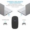 Wireless Bluetooth with USB Rechargeable RGB Mouse BT5.2 for Laptop Computer PC Macbook Gaming Mouse 2.4ghz (Black)