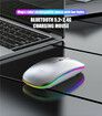 Wireless Bluetooth with USB Rechargeable RGB Mouse BT5.2 for Laptop Computer PC Macbook Gaming Mouse 2.4ghz (Black)