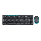 Wireless Combo MK270 Keyboard and Mouse, Black and Blue