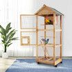 Petscene Pet Bird Cage Large Aviary Cockatiel House Budgie Parrot Pigeon Outdoor Indoor with Wheels