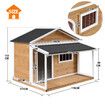 Petscene XXL Wooden Dog Kennel Puppy House Pet Home Shelter Indoor Outdoor