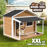 Petscene XXL Wooden Dog Kennel Puppy House Pet Home Shelter Indoor Outdoor