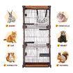 Petscene Large 5-Tier Cat Cage House Wire Pet Crate Rabbit Hutch Kennel Playpen with Hammock