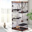 Petscene Large 5-Tier Cat Cage House Wire Pet Crate Rabbit Hutch Kennel Playpen with Hammock