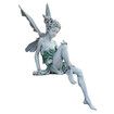 Sitting Fairy Statue Resin Ornament Garden Balcony Sculpture Backyard Craft Landscaping Home Garden Decor