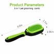 3-in-1/5-in-1 Grooming Comb for Dogs and Cats,  Hair Removal and Open Knot Comb