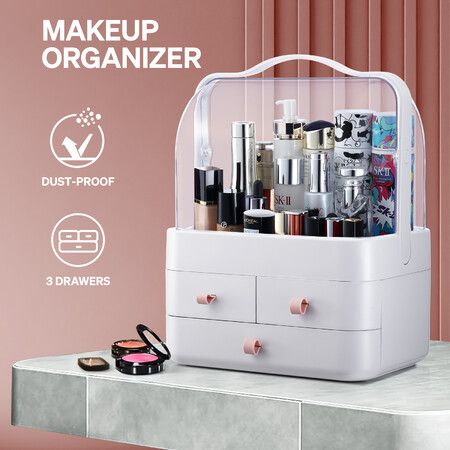 Makeup Case Cosmetic Storage Display Organiser Drawer Jewellery Box Holder Stand Portable