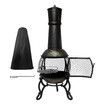 Fire Pit BBQ Grill Chiminea Outdoor Patio Heater Portable Fireplace Camping Smoker Brazier with Chimney Raincover 105cm