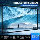 4K Projector Screen 120 Inch Large Home Movie Theatre HD 3D Fix Frame