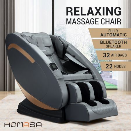 Homasa Zero Gravity Massage Chair Electric Full Body Recliner with Heat and Remote Control Bluetooth