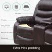 Living Room Luxsuite Recliner Chair Brown Sofa PU Leather Lounge Couch Two Seaters with Adjustable Headrest and Footrest