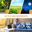 Solar Weather Station WiFi Wireless Home Forecaster Rain Gauge Clock Temperature Humidity