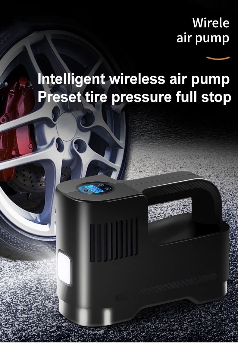 Bike Tyre Inflator,Auto Shut-Off 12v Digital Car Air Compressor Pump 150PSI Airbed& Motorcycle by Dr.Auto Preset Tyre Pressure with Emergency Flashlight 3 Air Nozzles for Ball 