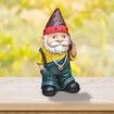Gnome Ornament Garden Art White Beard Old Man Dwarf Statue