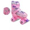 SizeS(26-29) Ice Pink Double-Row Roller Skates Shoes,4 Sizes Adjustable Roller Skating,Suitable For Beginners