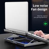 Adjustable Silent Portable Dual USB Gaming Laptop Notebook Stand for Office