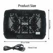 Laptop Cooling Pad, Gaming Notebook Cooler for Up to 15.6 Inch Laptop