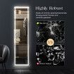 LED Full Length Floor Mirror Free Standing Wall Hanging Hallway Bedroom with Stand and 3 Light Colours