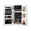 Wall Jewellery Organiser Storage Cabinet Mirror Hanging Makeup Jewelry Armoire Wood