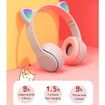 Cat Ear Wireless Headsets Foldable Bluetooth 5.0 Noise Cancellation Best Gift Headset With Mic Support TF Card