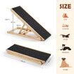 Petscene Dog Stairs Pet Ramp Puppy 4 Level Adjustable Ladder for Bed Car Outdoor Indoor Pine Wood