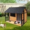 Petscene XXL Size Dog Kennel Wooden Puppy Home Shelter Pet House Outdoor Indoor