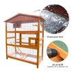 Petscene L Size Bird Cage Wooden Aviary Budgie Parrot House Canary Pigeon Coop Nesting Box Ladder