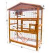 Petscene L Size Bird Cage Wooden Aviary Budgie Parrot House Canary Pigeon Coop Nesting Box Ladder