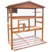 Petscene L Size Bird Cage Wooden Aviary Budgie Parrot House Canary Pigeon Coop Nesting Box Ladder