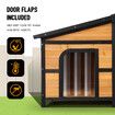 Petscene XL Size Dog Kennel Wooden Puppy Shelter Home Pet House Outdoor 2 Doors 