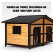 Petscene XL Size Dog Kennel Wooden Puppy Shelter Home Pet House Outdoor 2 Doors 