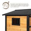 Petscene XL Size Dog Kennel Wooden Puppy Shelter Home Pet House Outdoor 2 Doors 