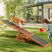 Petscene Pet Seesaw Dog Obedience Training Puppy Sports Agility Outdoor Play Equipment Wooden