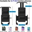 Mobile Phone Holder Bicycle Universal Motorcycle Rear View Mirror Mobile Phone Holder (Black)