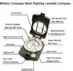 Military Compass Metal Sighting Lensatic Compass, Survival Navigation Compass for Hiking, Camping, Hunting, Backpacking