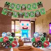 Mine Craft Birthday Party Supplies Decorations Favors Kit for Kids,Pixel Miner Game