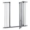 Pet Safety Gate Adjustable Dog Security Barrier Kid Safe Stair Fence Guard w/ Extension Walk Through Door 96cm Gray