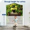 Retractable Safety Gate Mesh Pet Security Barrier Kid Safe Stair Fence Guard Dog Enclosure