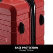 3 Piece Luggage Set Travel Suitcases Hard Carry On Trolley Lightweight with TSA Lock and 2 Covers Red