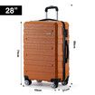 2 Piece Luggage Set Carry On Hard Suitcases Travel Trolley Lightweight TSA Lock Orange